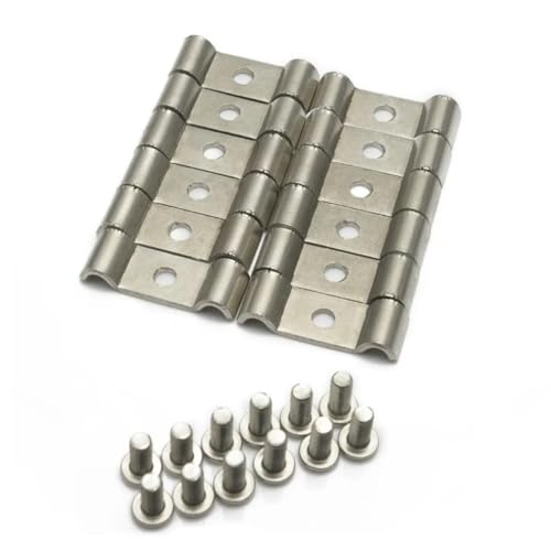 EPMAN 12pcs Stainless Steel Double Line Clamps Streets Rods Muscle Cars for Fuel Air Electrical Brake Lines EPLC2187 316 47mm - Image 1