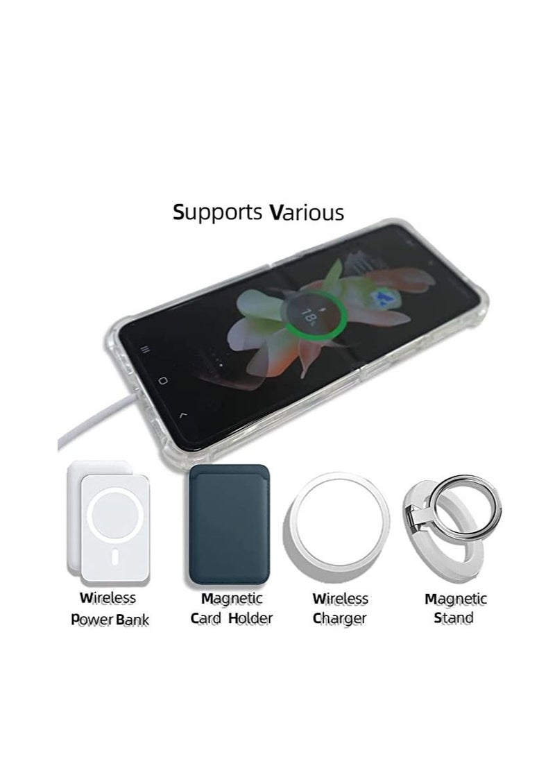 Magnetic Clear Case Compatible for Samsung Galaxy Z Flip 4 5G Compatible with Mag-safe Card Wallet and Wireless Charger Clear Shockproof and Drop-Proof Case  - Image 5