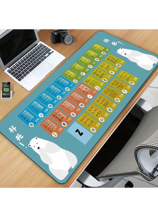 Generic Mouse Pad A Generation Of Personalized Large Shortcut Keys Office Cute Advertising Small Oversized Game Pad-Color:80*30*0.3cm-Pattern:Please Bear Five-stroke Shortcut Key  - Image 1