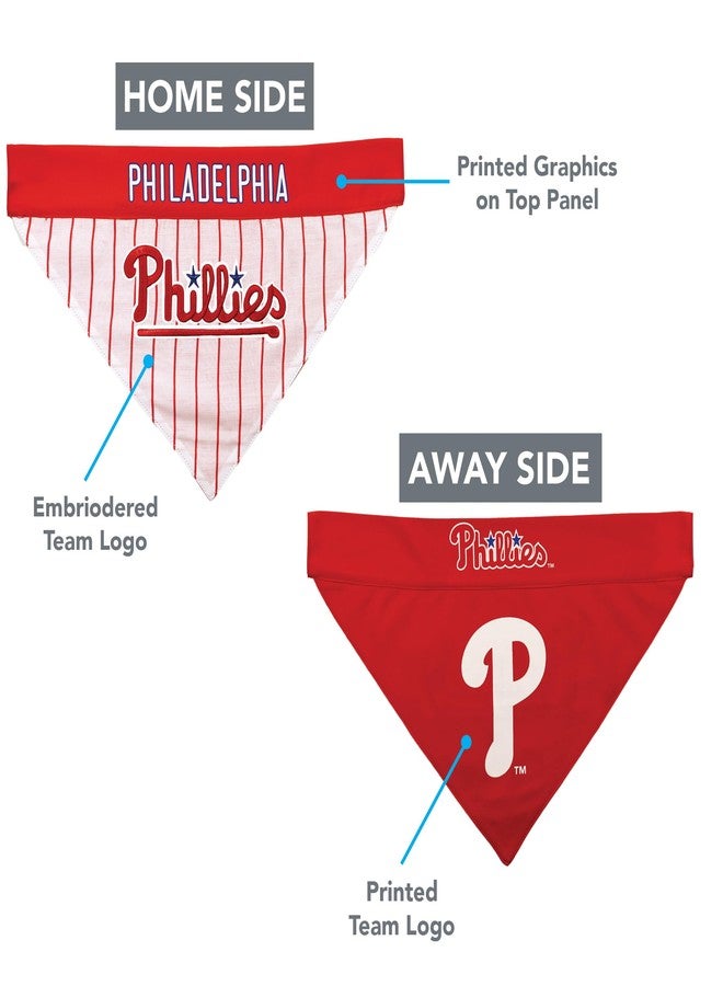 Pets First PHP-3217-L-XL MLB Philadelphia Phillies Reversible Pet Bandana, Large/X-Large, MLB Team Color - Image 3
