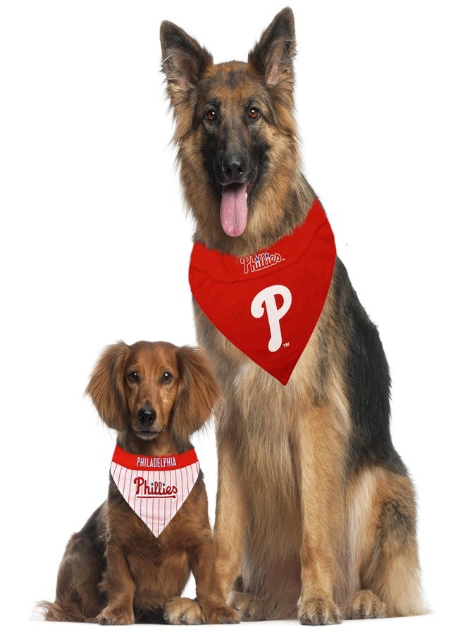 Pets First PHP-3217-L-XL MLB Philadelphia Phillies Reversible Pet Bandana, Large/X-Large, MLB Team Color - Image 2