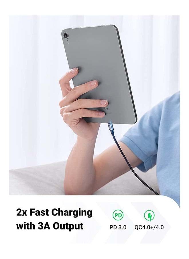 Generic - كابل USB C لهاتف iPhone 15 Pro Max، كابل USB-C إلى USB-C 2.0 مضفر من النايلون متوافق مع iPad mini/Pro/New MacBook، Galaxy S21+، S21Ultra، Huawei P30 P20، Xiaomi 11Ultra، إلخ-（Ugreen-2M） - Image 1