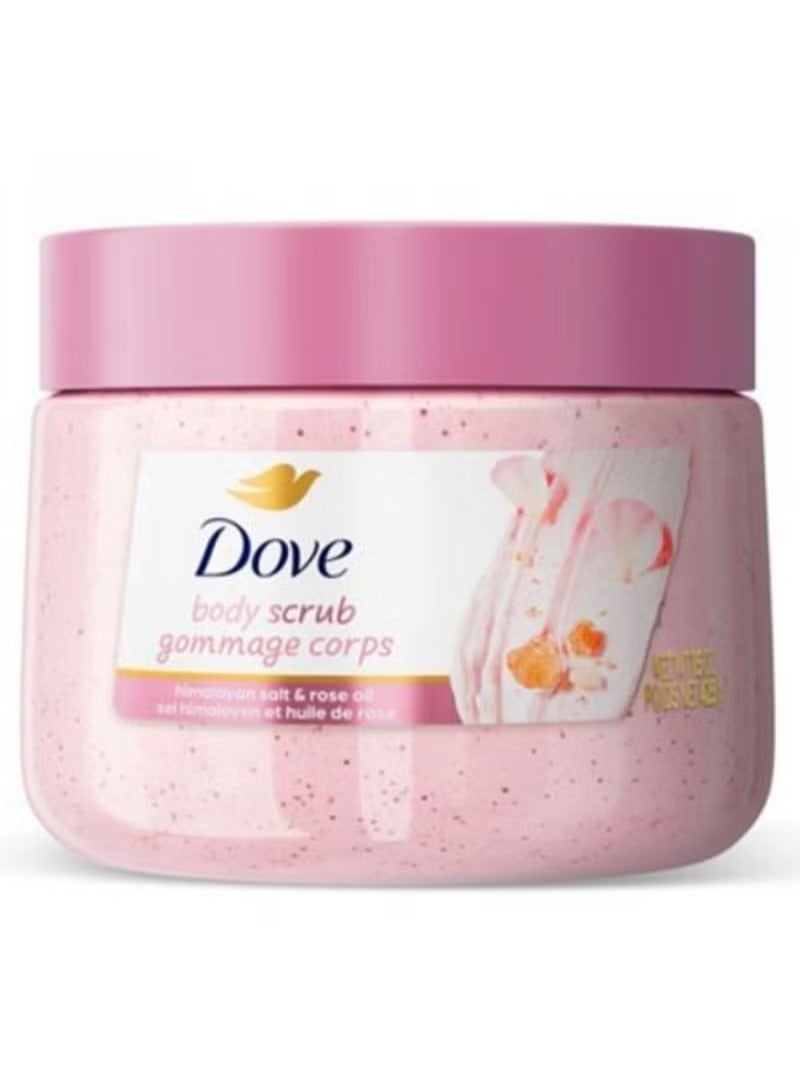 Dove Body Scrub Gommage Corps Himalayan Salt & Rose Oil 425gm - Image 1