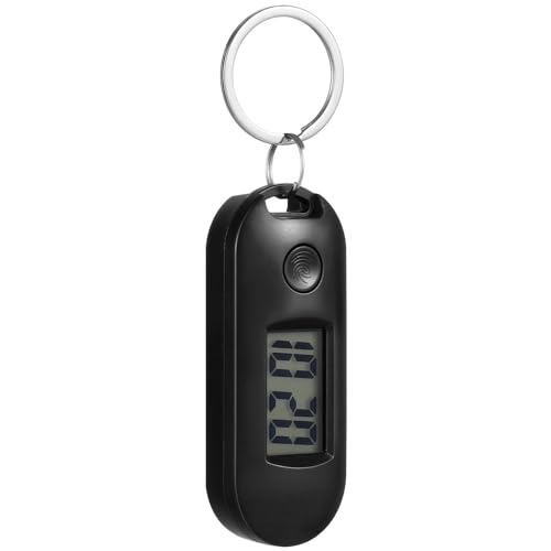 Hemobllo Digital Keychain Watch, Silent Mini Pocket Watch with Clip & Backlight, Electronic Exam Clock for Students, Nurses, Backpacks & Outdoor Travel - Battery Included (Black) - Image 1