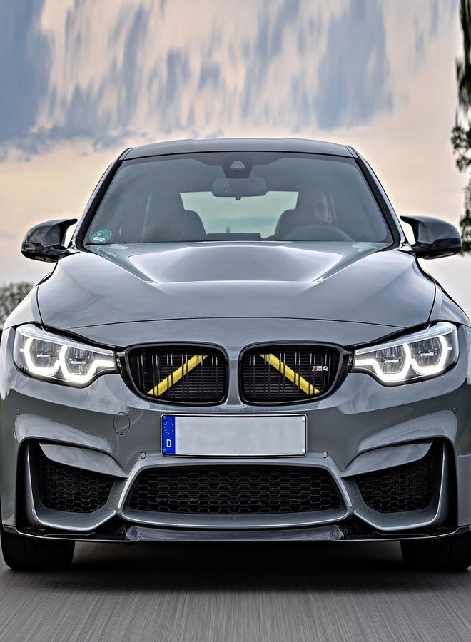 Jaronx Compatible with BMW V Brace Cover, Front Grill Inserts V Bar Brace Trim Covers Compatible with BMW for 1'F20 F21/2'F22 F23/3'F30 F31 F34/4'F32 F33 F36/5' G30 G31/6'G32/7'G11 G12/8'G14 (Yellow) - Image 4