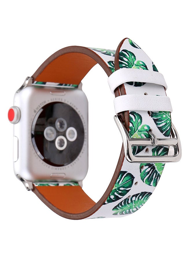 NIBEMINENT Leather Digital Watch Band For Apple Series 3/2/1 42mm Multicolour - Image 4