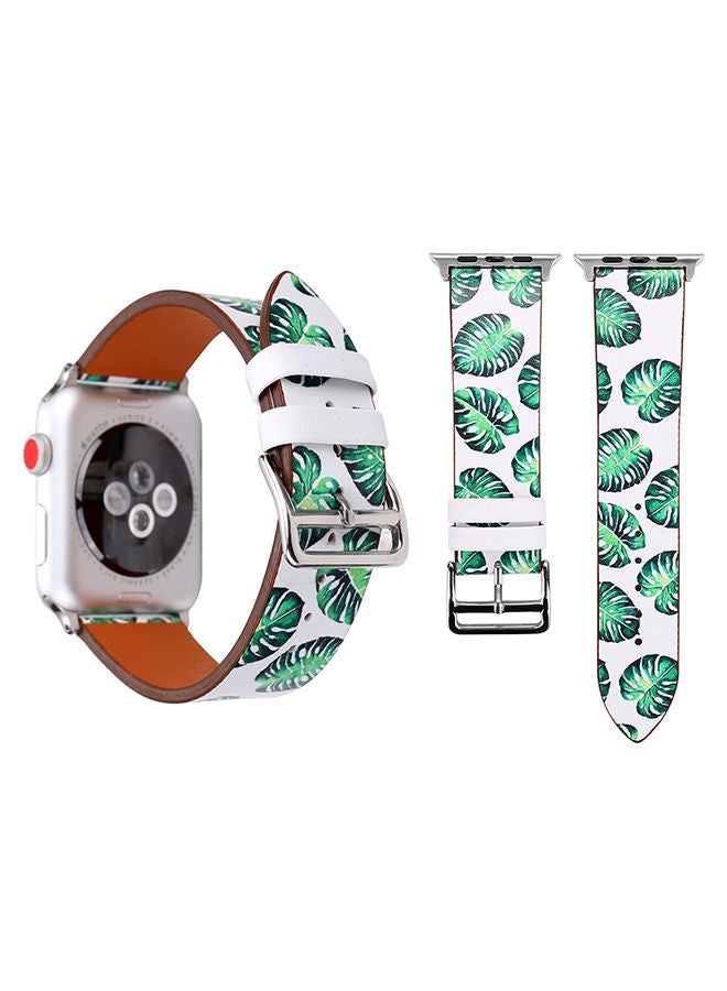 NIBEMINENT Leather Digital Watch Band For Apple Series 3/2/1 42mm Multicolour - Image 3