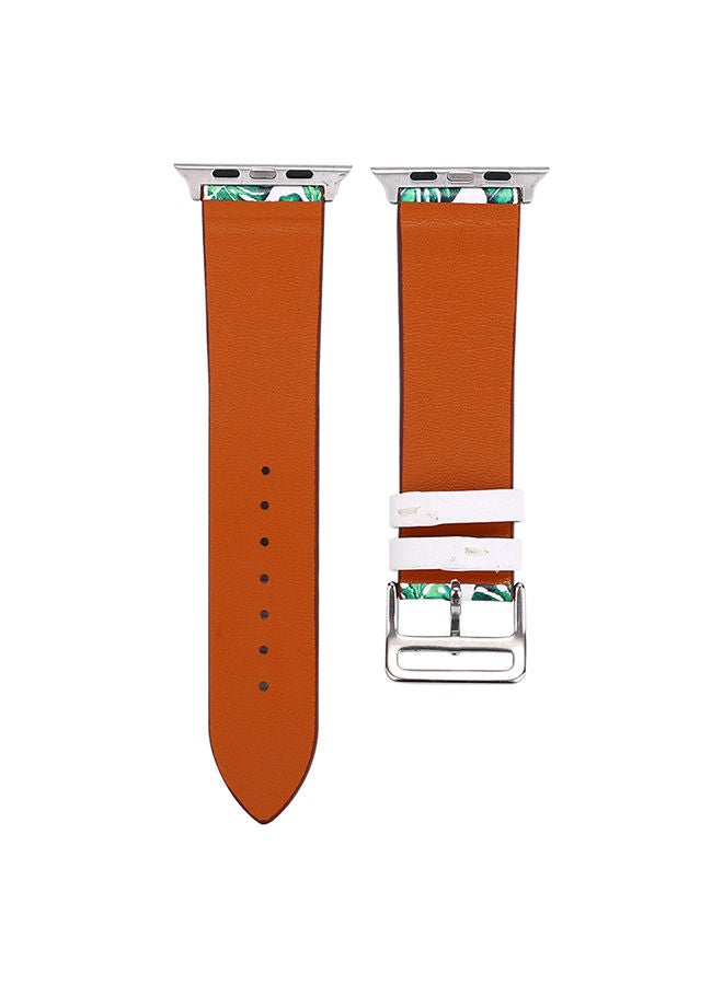 NIBEMINENT Leather Digital Watch Band For Apple Series 3/2/1 42mm Multicolour - Image 2