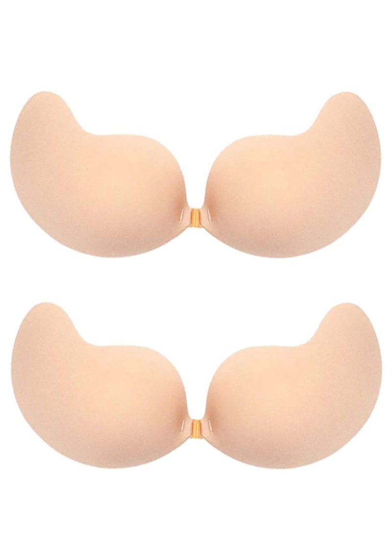 KASTWAVE Adhesive Invisible Bra, Adhesive Bra Push Up Backless Strapless Magic Sticky Bras for Women(2 Pack) - Image 1