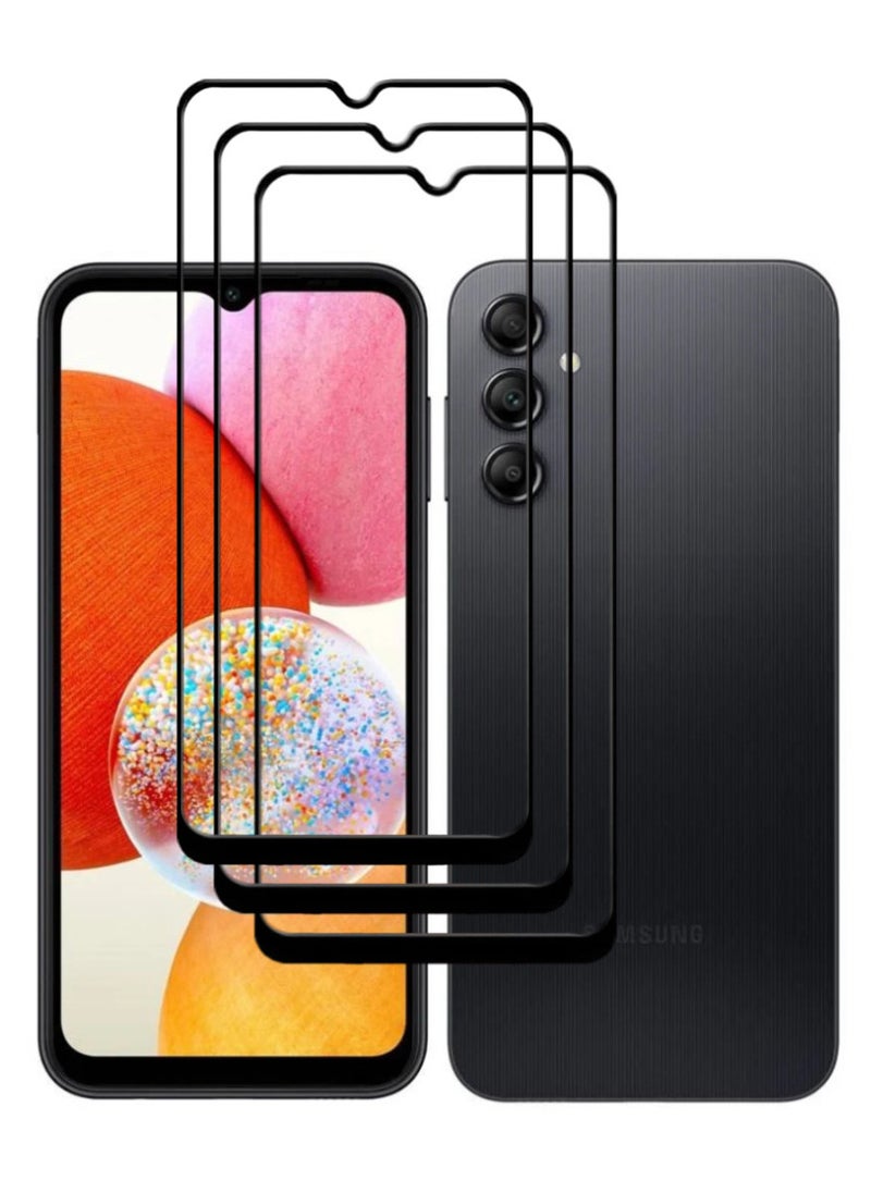 ACLIX 3 Pieces Antistatic ESD Dustproof Premium Quality High Definition Tempered Glass Screen Protector Designed For Samsung Galaxy A14 - Image 1