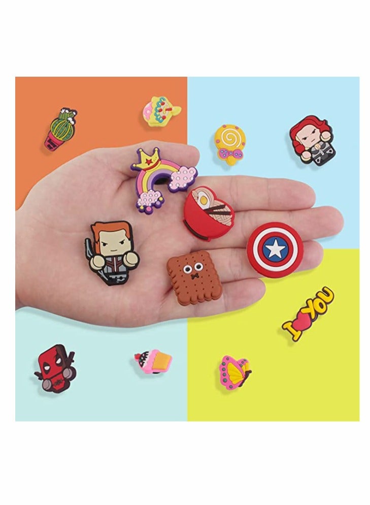 KASTWAVE Shoe Decoration Charms 50 Pcs Random Cartoon PVC Crocs Charm - Image 3
