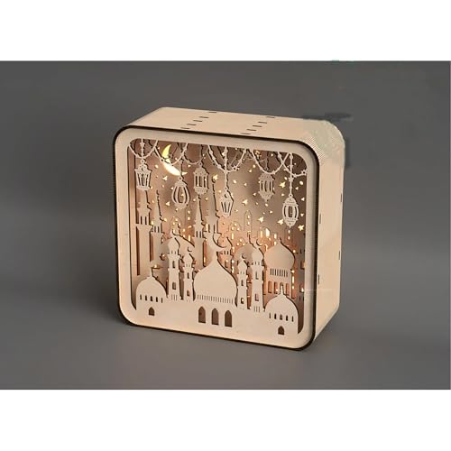 Cliths Wooden DIY Islamic 3D Ramadan Shadow Box for Home Decor, Eid Mubarak Muslim Festive Decorations, Unique Ramadan Craft Gift for Family and Friends Ramadan 2026 - Image 1