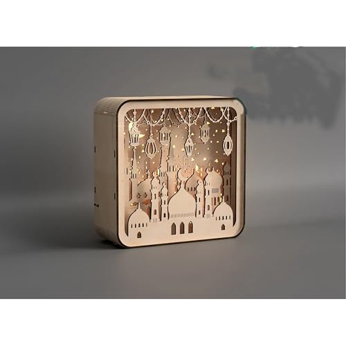 Cliths Wooden DIY Islamic 3D Ramadan Shadow Box for Home Decor, Eid Mubarak Muslim Festive Decorations, Unique Ramadan Craft Gift for Family and Friends Ramadan 2026 - Image 2