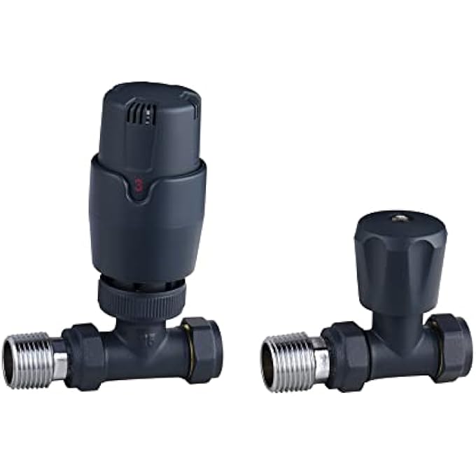 KRA-196 THERMOSTATIC RADIATOR VALVE, ANTHRACITE GREY - Image 1