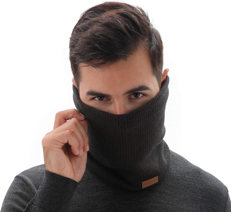 NovForth Winter Neck Warmer Men Ski, Neck Gaiter Face Scarf Women, Fleece Scarf for Men Gaiter Mask, Thick Windproof Scarves - Image 2