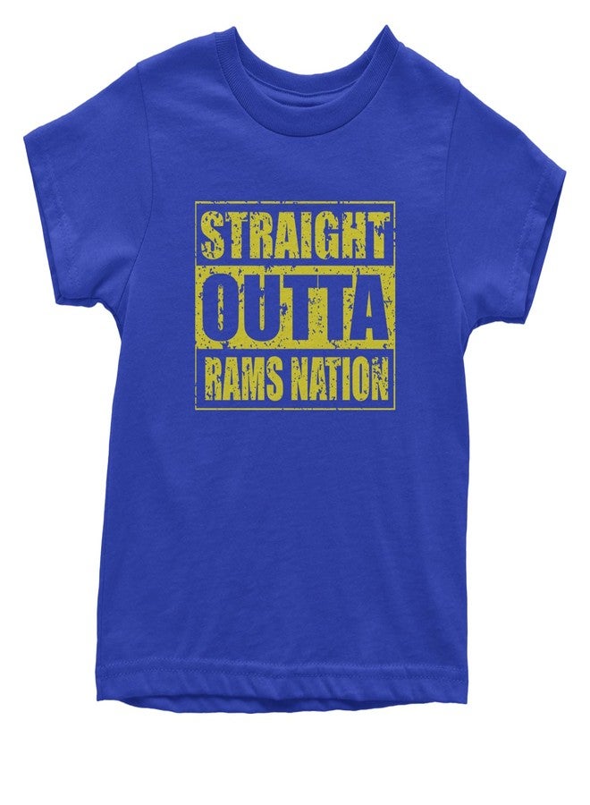 The Pxv Toddler Straight Outta Rams Nation 3T Royal Blue T-Shirt - Image 1