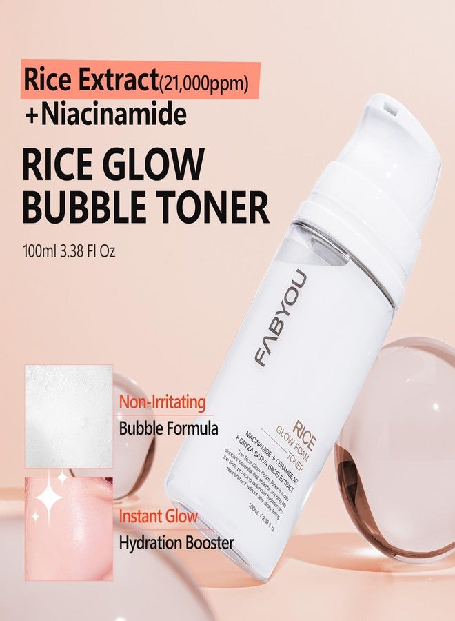 Fabyou Rice Glow Bubble Toner 3.38 fl oz - Hydrating Milky Toner for Sensitive and Dry Skin, with Niacinamide and Rice Extract to Support Radiant Skin, Easy-to-Carry Size for Daily Korean Skincare Routine - Image 3