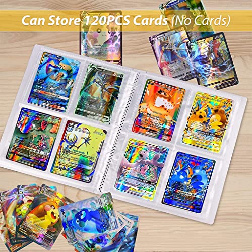 PATPAT Poke-Mon Binder - 120 Card Collector Album, Trading Card Binder - Fire Theme, Gift for Kids Boys & Girls - Image 4