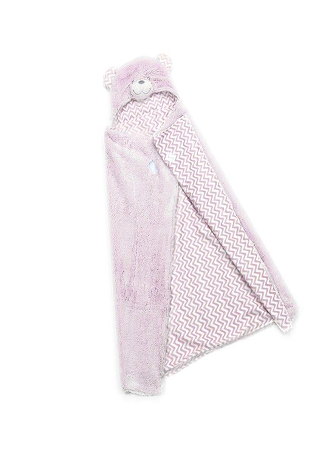 Mora spain Pompon Bear Baby Blanket, Model P86 - Color: Pink- Size: 75 x 95 cm - Weight: 960 grams - Country of origin: Spain. - Image 5