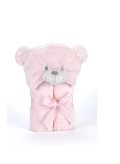 Mora spain Pompon Bear Baby Blanket, Model P86 - Color: Pink- Size: 75 x 95 cm - Weight: 960 grams - Country of origin: Spain.  - Image 2