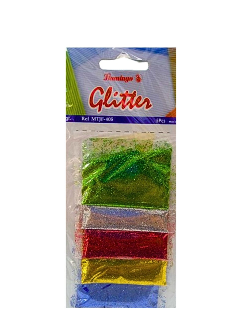 Flamingo GLITTER PACK OF 5 MULTICOLORS - Image 2