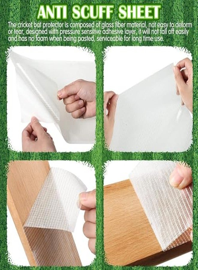YMD 8 Pc New Cricket Bat Protection Fiber English Tape for Bat Safety Protection Tape (White) - Image 3