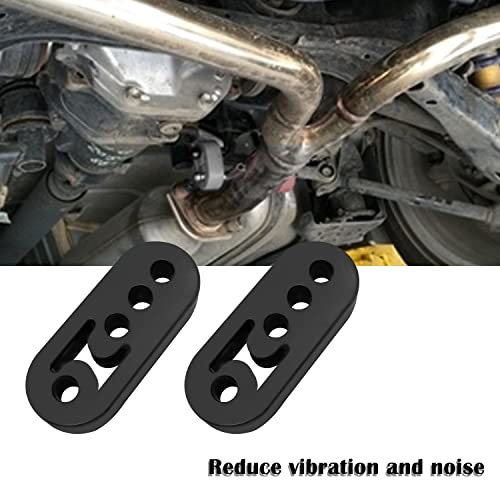 Tnuocke 2pcs Rubber Exhaust Hangers Insulator 4 Holes Universal Hole Size 4 Holes Black Diameter 12mm (0.46") Muffler Bracket Mount for Car，Truck，SUV H-061-4K - Image 2