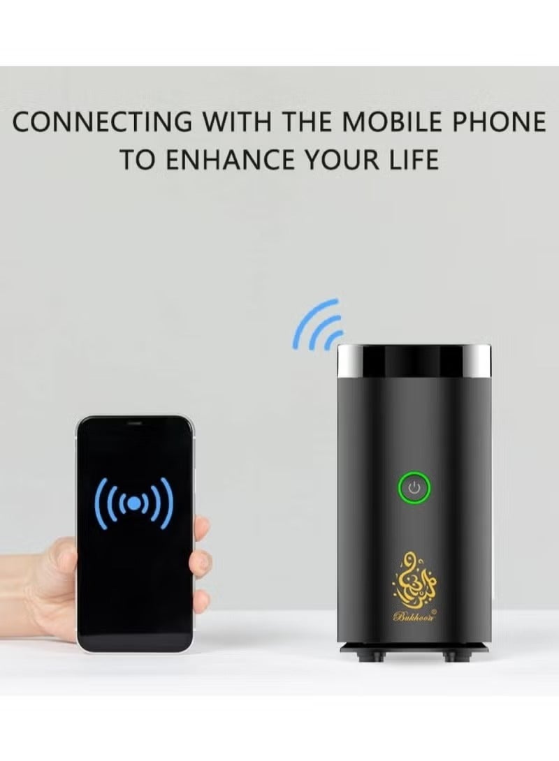 Shopit Bukhoor Incense Burner for Car Home and Office Fragrance Black - Image 1