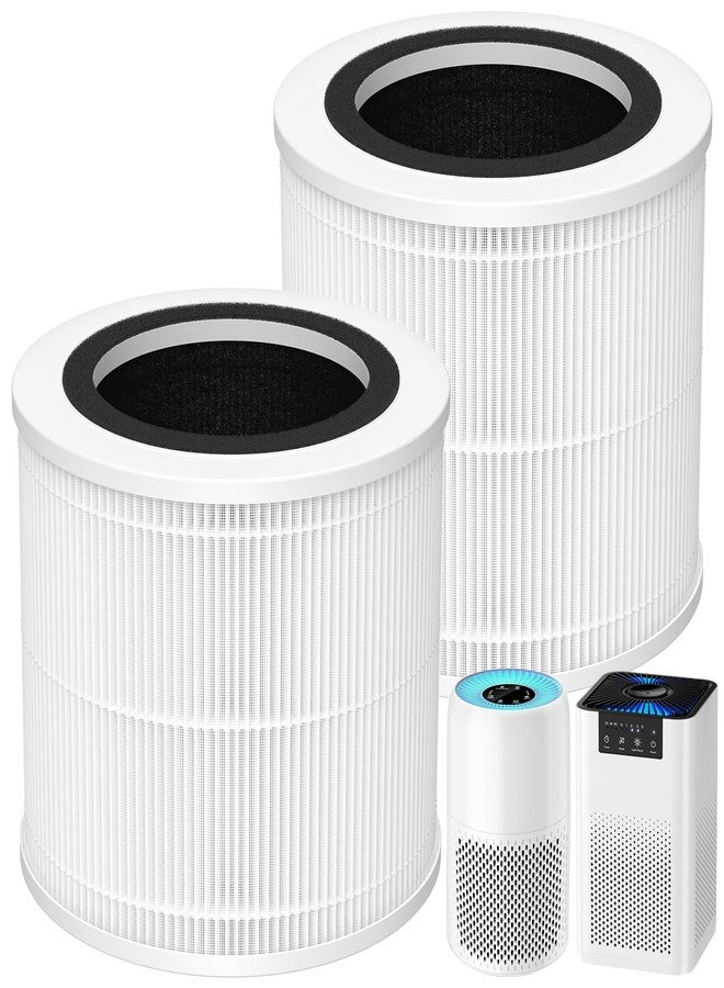 isinlive AP100 AP102 Replacement Filter Compatible with AromaRoom AP100-A, AP102, AP100-B, AP100-C, Core Mini Air Purifi-ers, 3-IN-1 HEPA and Activated Carbon Filter, 2Pack (White) - Image 1