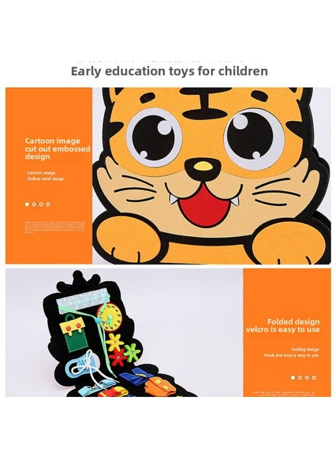 Baby Tear Book Montessori Busy Early Education Tear Not Tear Cloth Book Baby Over Months Quiet Hand Tear Book Toy-Color:Tiger·messori Busy Book·medium-pulling Carrots (including 9 Radishes)