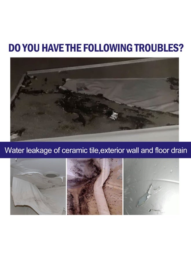 Jue-Fish Waterproof Adhesive, Transparent Leak Repairing Agent for Bathroom Floors, Penetrating Waterproofing Agent, Renovation Glossy Leak-Proof Coating - Image 3