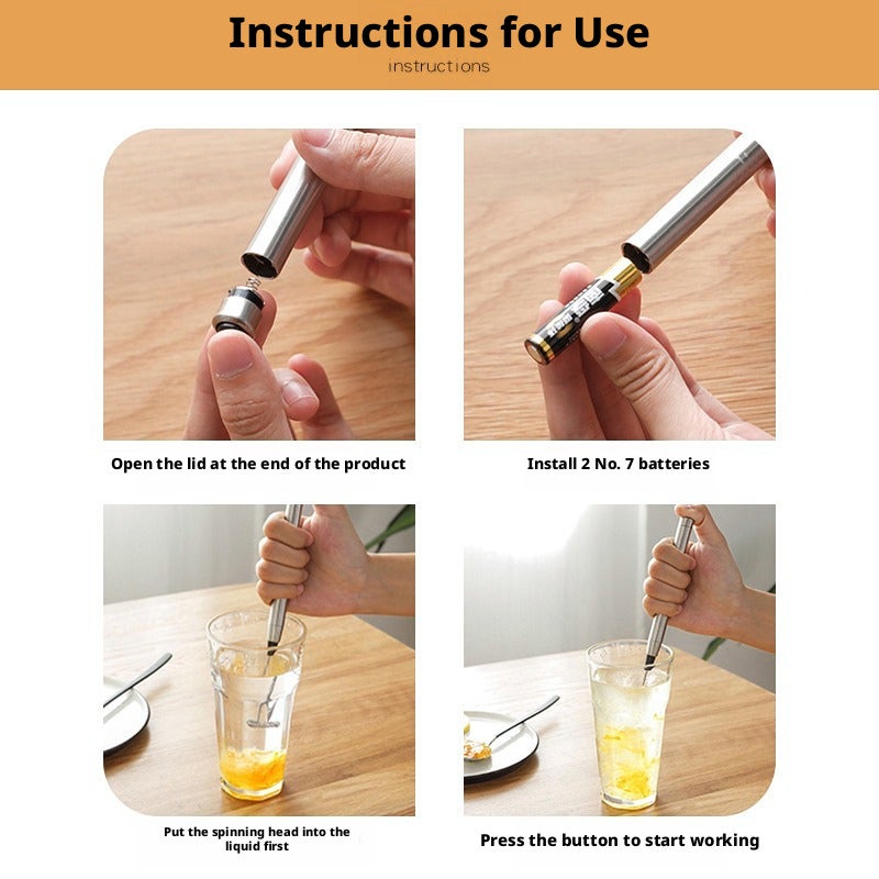 Electric Egg Beater Hand Mixer with Stand, Stainless Steel - Image 3