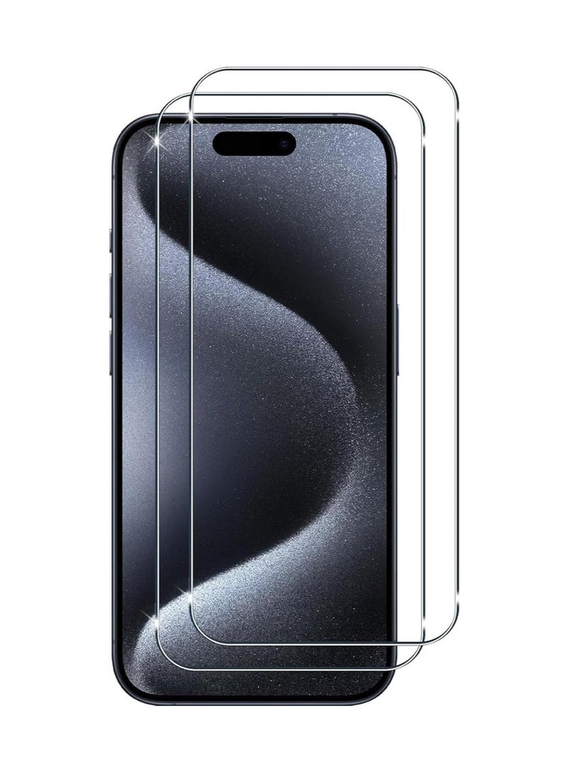 يوارب كينج حزمة من 2 واقيات شاشة ، واقي شاشة زجاجي 9H لهاتف iPhone 16 Pro Max