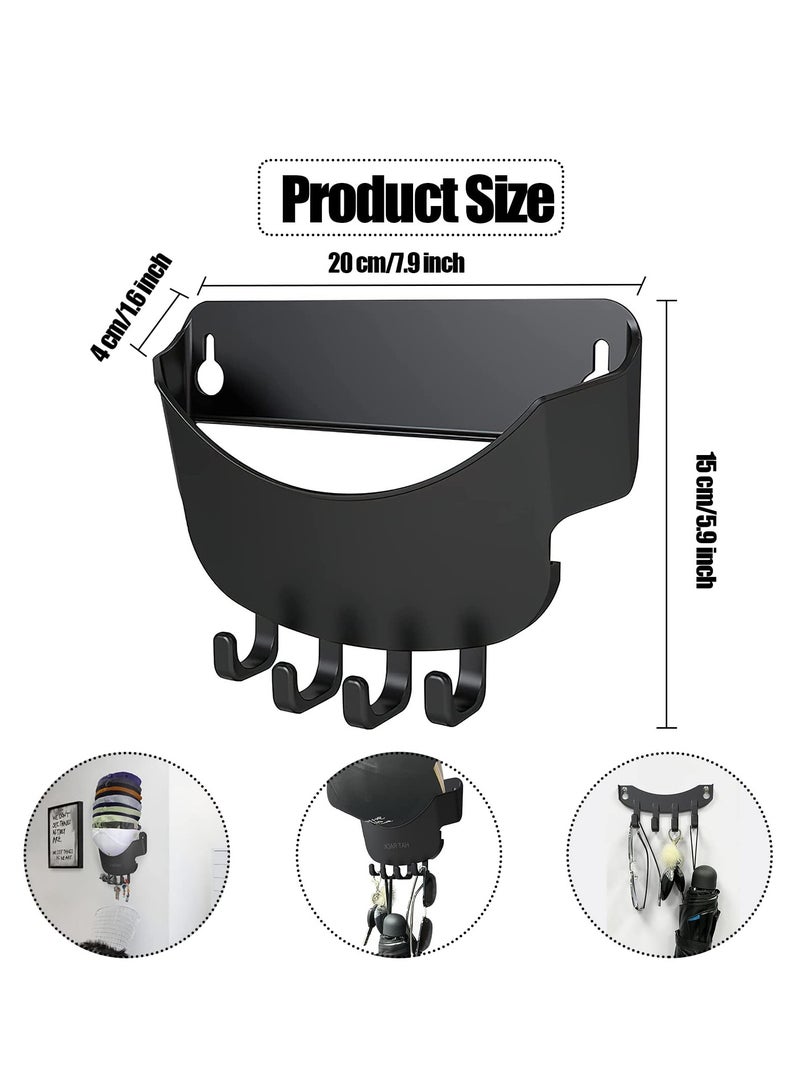 Excefore 2PCS Cap Organizer Hanger,Hat Rack for Wall Adhesive Hat Racks, Change Your Cloth Hanger to Cap Organizer Hanger, Hat Organizer for Closet Door - Image 4