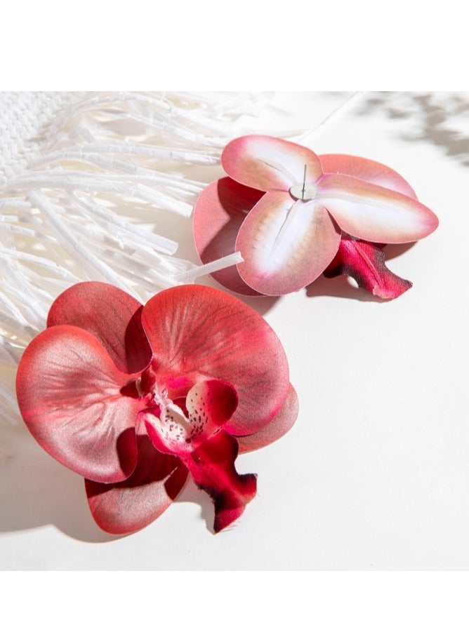 الواحة-TH أحدث الموضة الجديدة زوج واحد من أقراط فراشة زهور الربيع على شكل فراشة زهرة الأوركيد على الطراز البوهيمي - Image 3