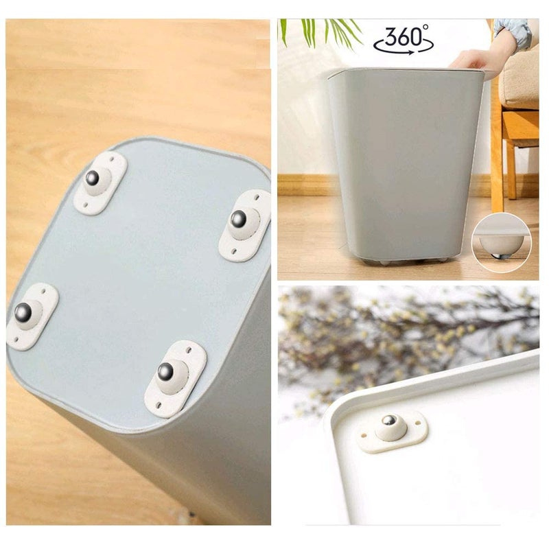 ARQIVO Mini Swivel Casters Wheels SelfAdhesive 360 Degree Rotation Sticky Pulley Low Level Silent Roller Ball Castors Transfer Bearing for Bins Bottom Storage Box Pack of 16 - Image 2