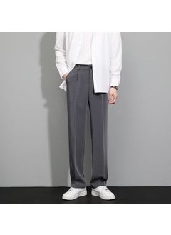 Generic Trendy Solid Color Mens Casual Loose-fit Harajuku Cropped Pants Spring Season 2023 New Style Youth Fashion Elégant Pantalons Black  - Image 4
