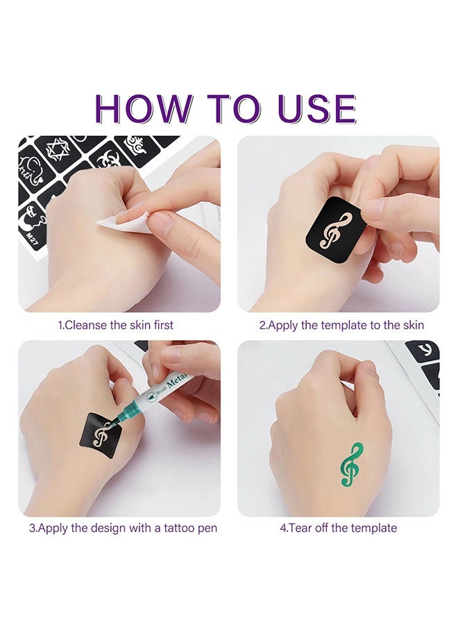 Gecomo 10 PCS Colors Face Paint Kit, Face Painting Colors for Kids & Adults, Dual-End Tattoo Pens Make Bold and Fine Lines with Cosmetic-Grade Tattoo Ink - Image 3