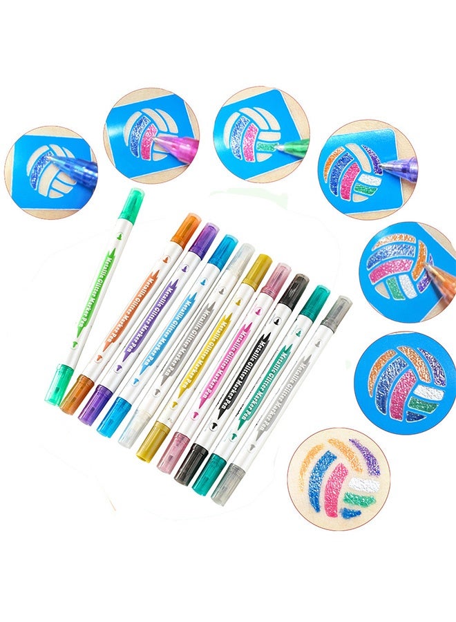 Gecomo 10 PCS Colors Face Paint Kit, Face Painting Colors for Kids & Adults, Dual-End Tattoo Pens Make Bold and Fine Lines with Cosmetic-Grade Tattoo Ink - Image 2