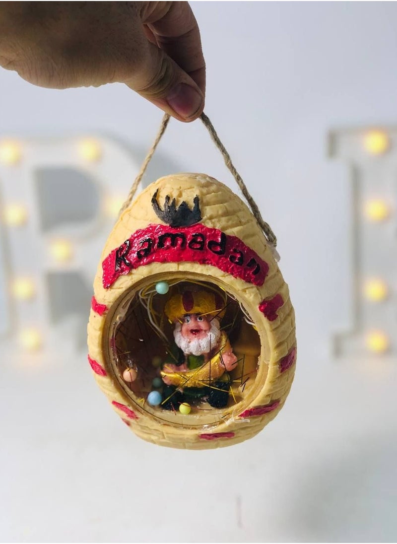 Generic - The Ramadan Hut The hut inside the Sheikh lanterns and the heart of the porcelain material 🛖 that lights up and the sounds of Ramadan songs Size: 12*15 cm - Image 1