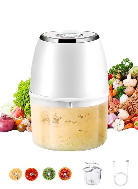 300ml Portable Meat Mixer With Protective Cover Electric Food Processor Onion Slicer Chopper Fast Stirring Rechargeable Environmentally Friendly Compatible With Meat, Vegetables, Onions, Potatoes