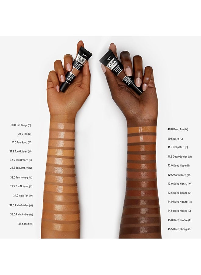 IT COSMETICS Bye Bye Under Eye Full Coverage Anti - Aging Waterproof Concealer 0.4Oz, 40.0 Deep Tan - Image 4