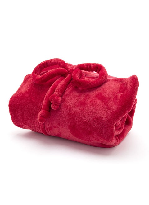 Blanket Cape/Hoodie (Fleece) Red 160x180cm