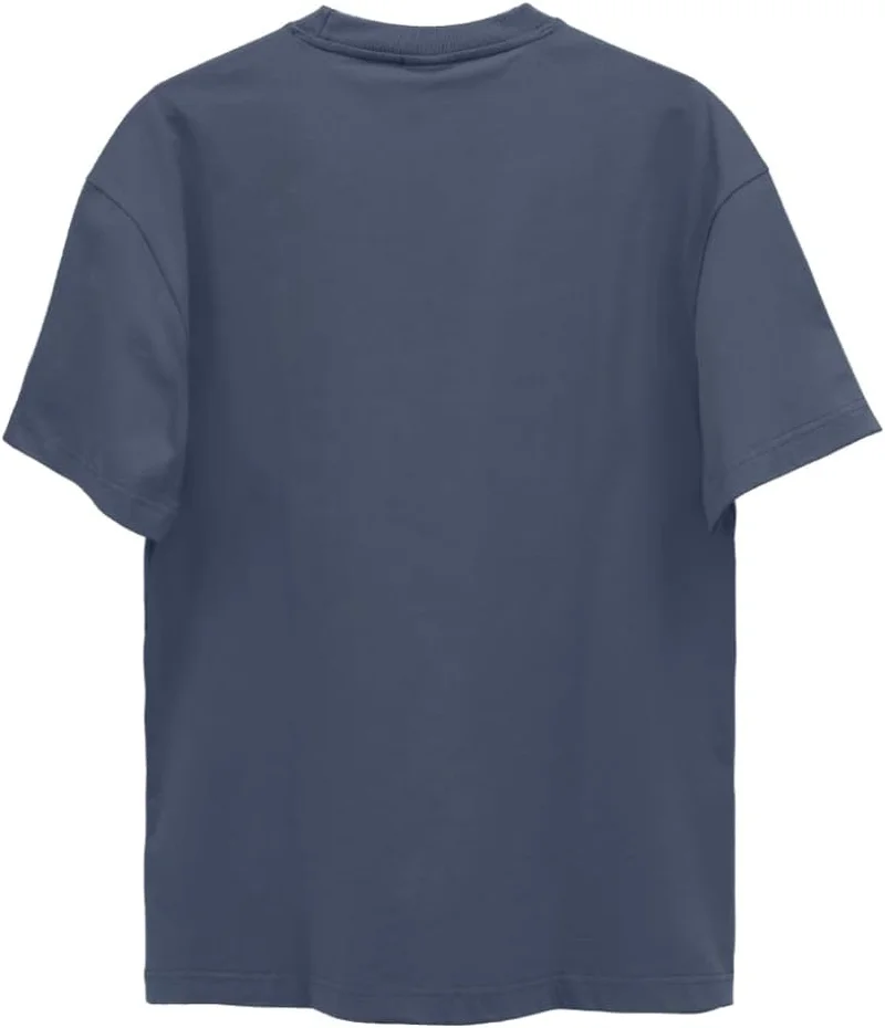 سيدرو Cedro Men's Oversize Graphic Cotton Tee in Blue