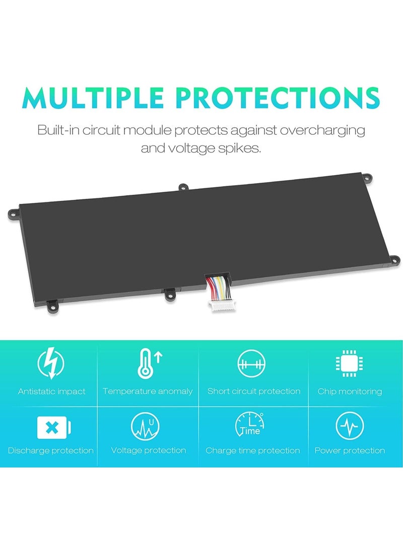 Terabyte VHR5P Laptop Battery Replacement for Dell Latitude 5175 5179 E5175 E5179 Series Notebook Tablet RHF3V 0RHF3V XRHWG 0XRHWG PRR5V 0PRR5V ZYVP1 0ZYVP1 [7.6V 35Wh / 4375mAh]  - Image 3
