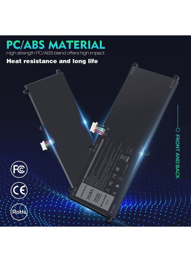 Terabyte VHR5P Laptop Battery Replacement for Dell Latitude 5175 5179 E5175 E5179 Series Notebook Tablet RHF3V 0RHF3V XRHWG 0XRHWG PRR5V 0PRR5V ZYVP1 0ZYVP1 [7.6V 35Wh / 4375mAh]  - Image 5