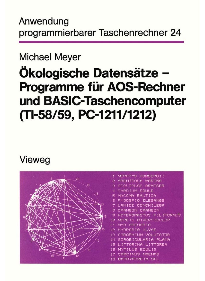 Ökologische Datensätze - Programme für AOS-Rechner und BASIC-Taschencomputer (TI-58/59, PC-1211/1212) 