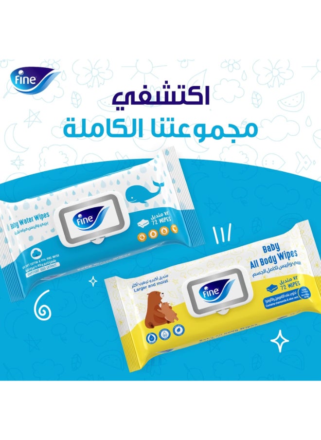 Fine Baby Lotion Wipes 72 Wipes  - Image 5