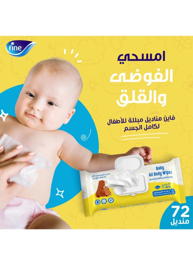 Fine Baby Lotion Wipes 72 Wipes  - Image 2