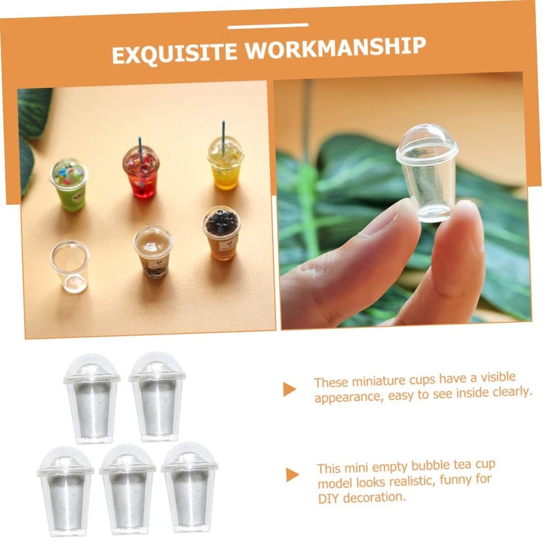 Miniature Milk Tea Cups 25 Sets Tiny House Accessories For Dollhouse Decoration DIY Crafts - Image 3